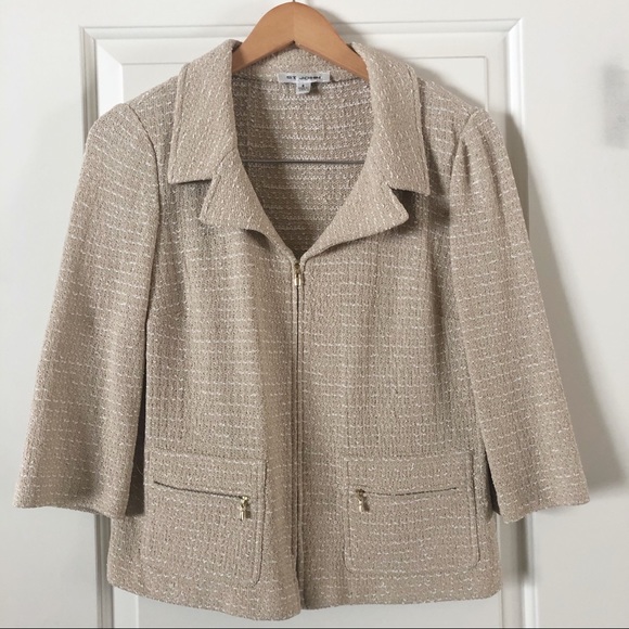 St. John Women’s Knit Zip Jacket Camel / 4